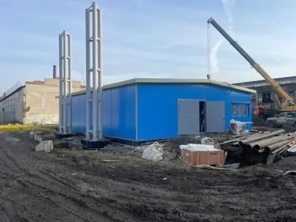 Газопровод и котельная на промышленной площадке